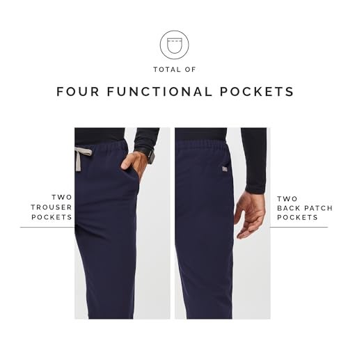 FIGS Pisco Basic Scrub Pants for Men – Navy Blue, L - Image 5