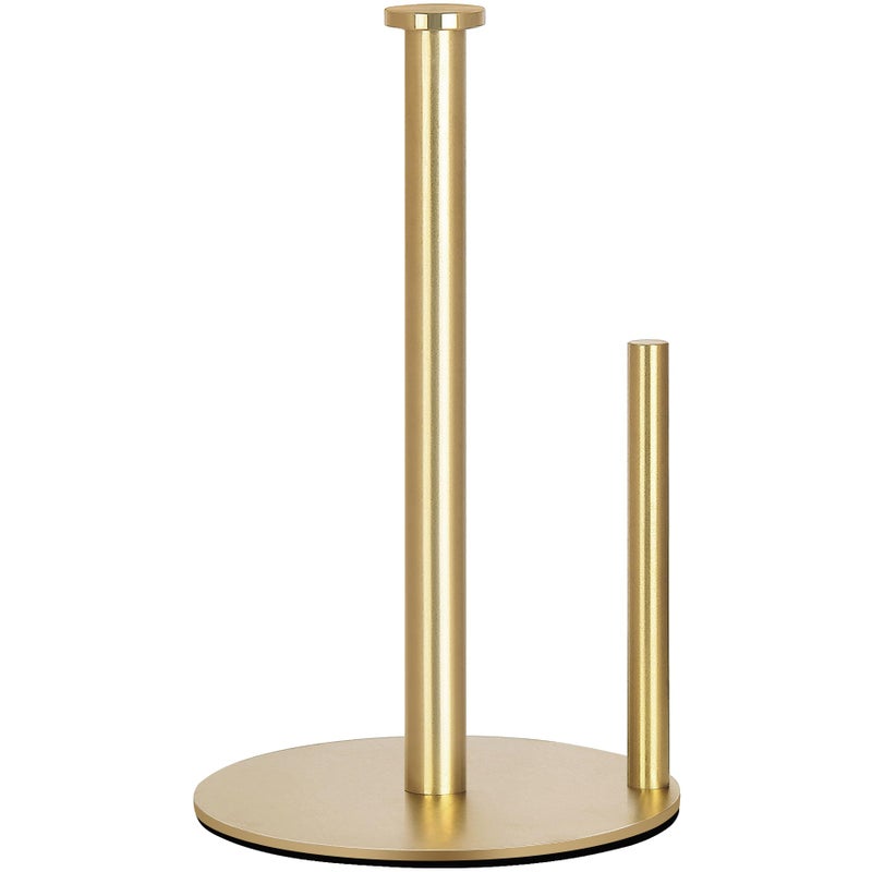OBODING Gold Countertop Paper Towel Holder, Stainless Steel, Modern Kitchen and Bathroom Organization - Image 1