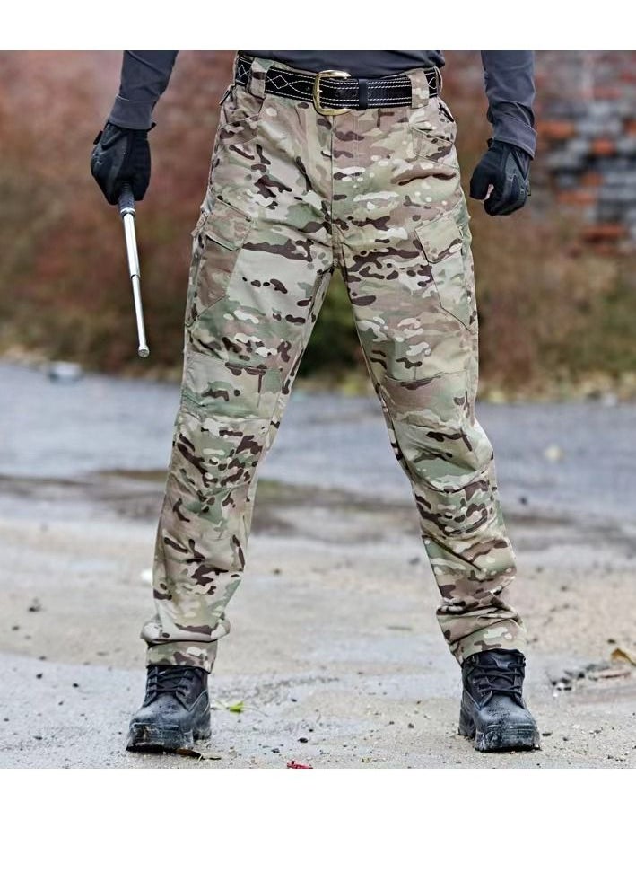 Loquat - Men Autumn Special Forces Camouflage Pants Overalls Multi-bag Pants wear - Resistant Army Fan Pants - Image 1
