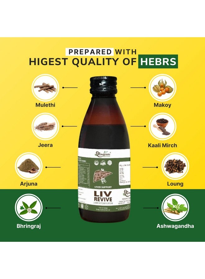 Generic Hindrishi Ayurveda Liv-Revive Syrup for Liver Detox, Fatty Liver, Indigestion and for Healthy Liver Function, A Complete Liver Cleanser 150ml X 3  - Image 3