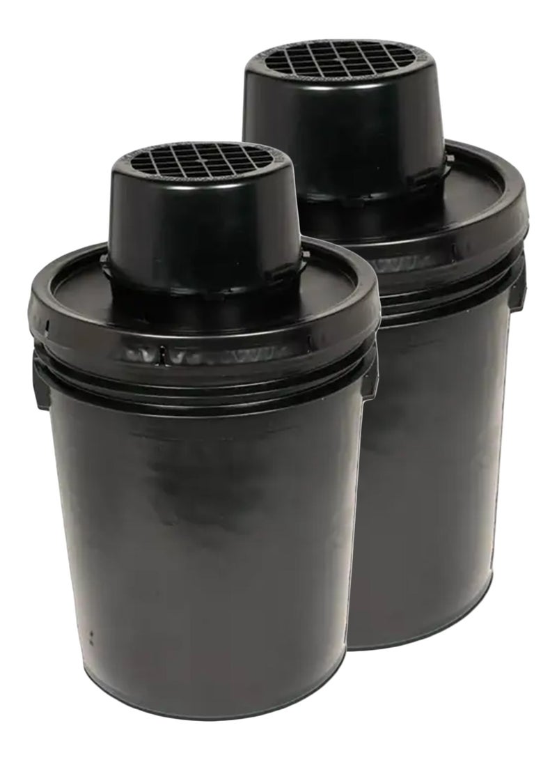 بيوكير مصيدة البعوض اللاصقة على شكل دلو والتي تأتي بلون أسود وبسعة 18 لتر (عدد 2) - Image 2