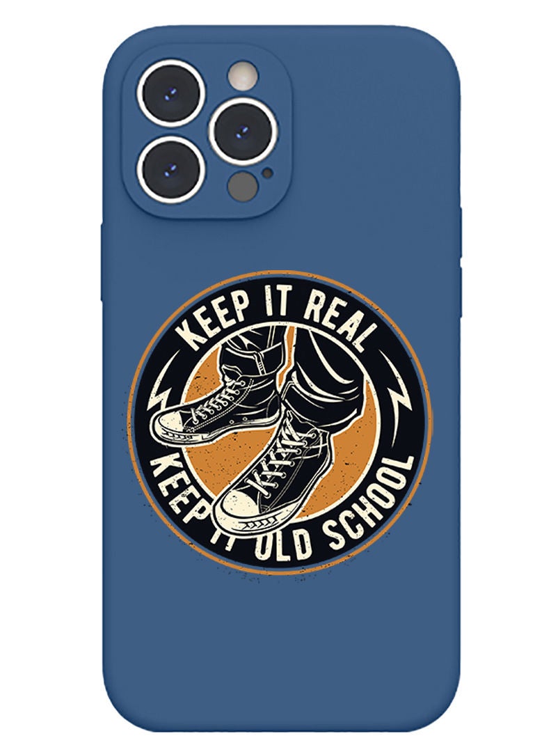 Theodor حافظة حماية نحيفة من السيليكون السائل مع حماية كاملة للجسم حافظة مضادة للخدش ومضادة للصدمات لهاتف آيفون 13 برو ماكس أزرق - حياة واحدة - Image 1