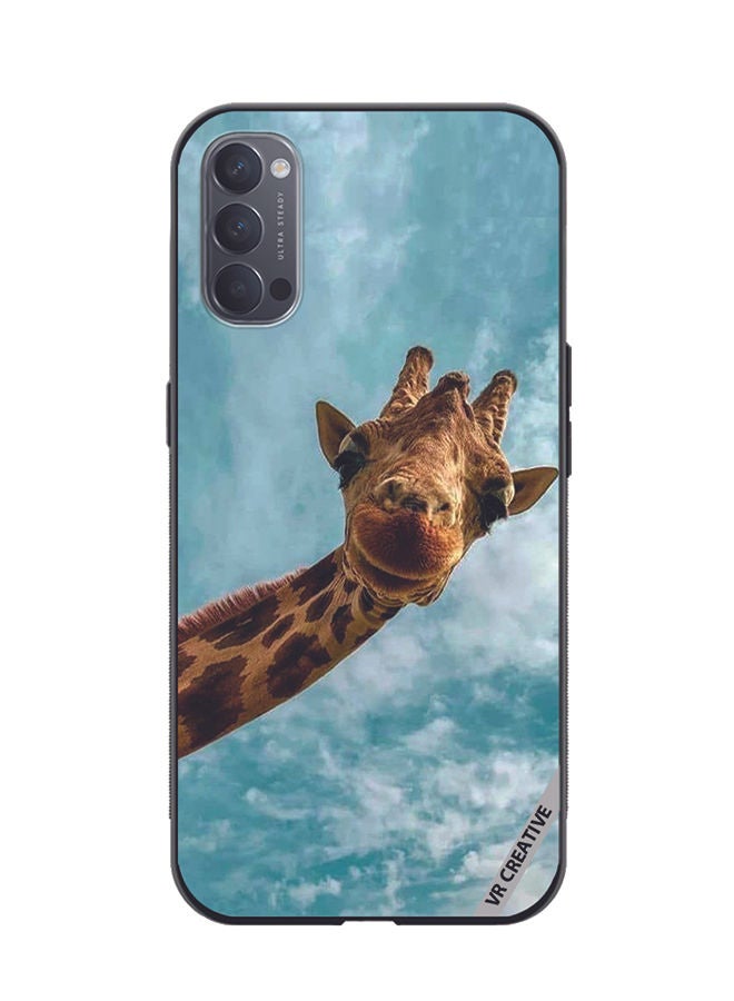 VR CREATIVE Protective Case Cover For Oppo Reno4 Pro 5G Giraffe Design Multicolour - Image 1