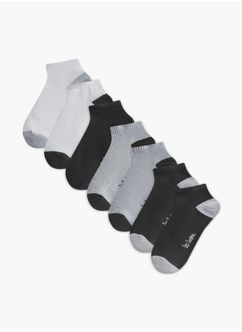 Logo Detail Non-Terry Ankle Length Socks - Set of 7