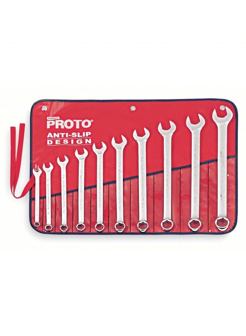 Proto® - J1200GHASD 10 Piece Satin Combination ASD Wrench Set - 6 Point