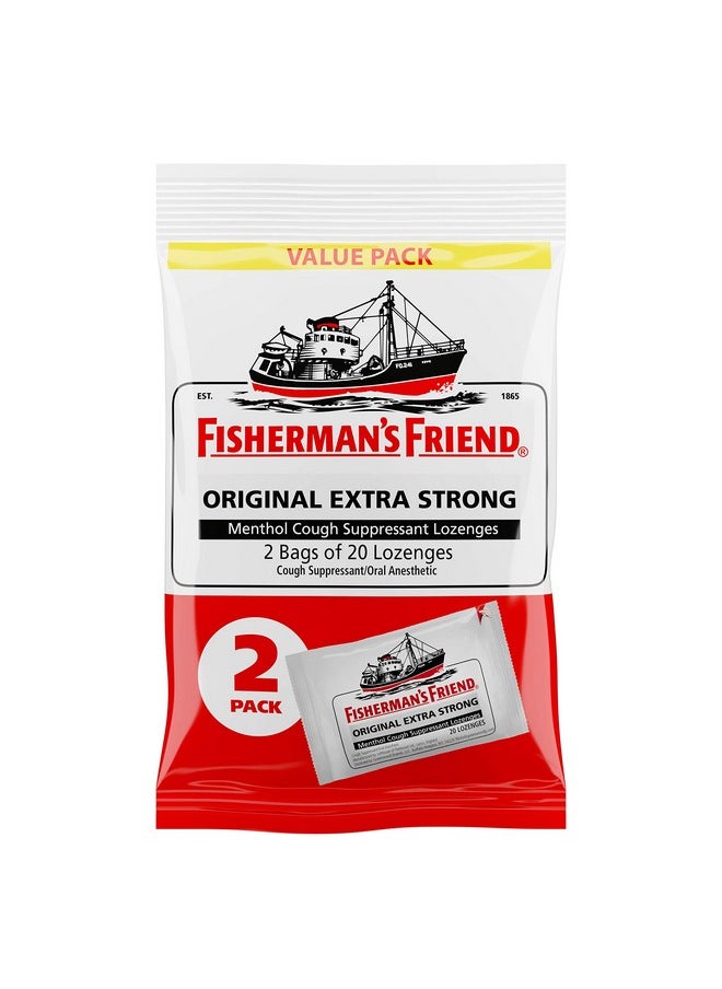 FISHERMAN'S FRIEND Fishermans Drops 40Ct, Original Extra Strong, 40 Count  - Image 1