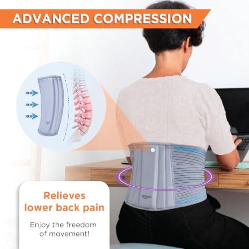 Vissco Lumbocare (Lumbo Sacral Belt), Lower Back Support Belt for the Spine & Relieves Pain, Pain Relief, Can be used for Slip disc, Unisex, X - Large (Grey) - Image 2
