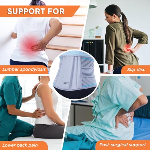 Vissco Lumbocare (Lumbo Sacral Belt), Lower Back Support Belt for the Spine & Relieves Pain, Pain Relief, Can be used for Slip disc, Unisex, X - Large (Grey) - Image 5