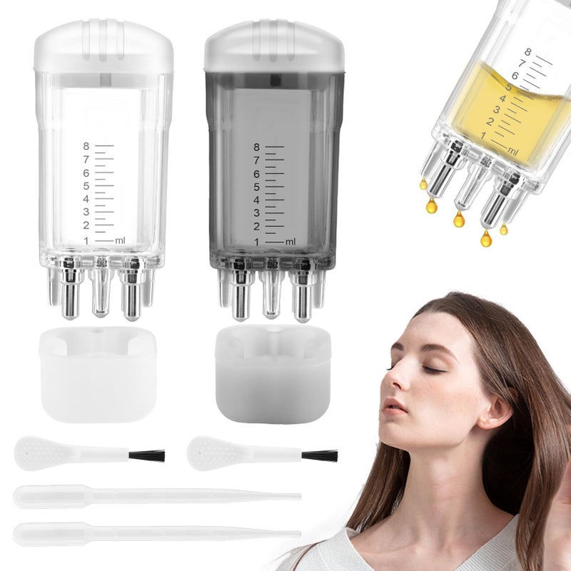 2 PCS Scalp Applicator Comb for Hair Growth Hair Oil Applicator Scalp Massager Ball Root Comb Applicator Bottle Brush Tool EasytoUse Hair Oil Dispenser for Hair Care Oils Nutrients