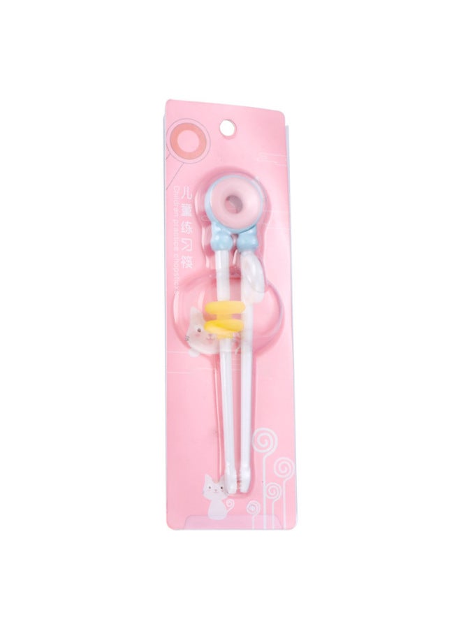 Portable Children's Training Chopsticks Baby Eating Meal Supplementary Food Feeding Auxiliary Cartoon Practice Chopsticks-Color:Donuts-Card Pack  - Image 5