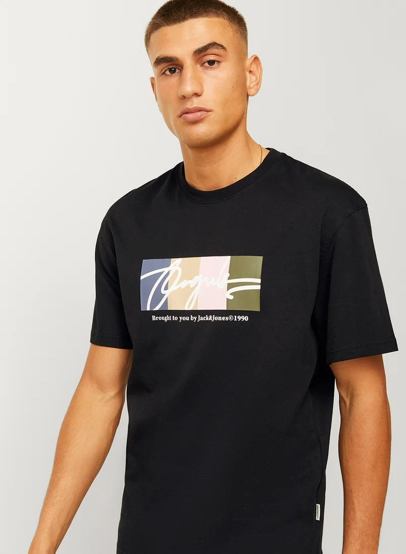 JACK & JONES Jorportland Logo Crew Neck T-Shirt