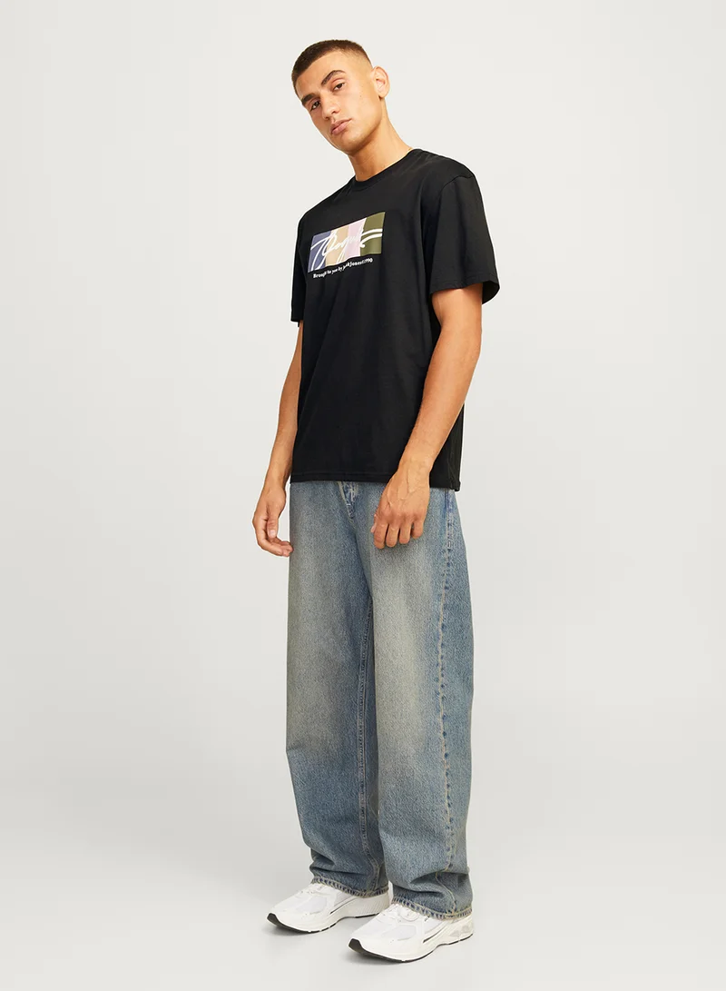 JACK & JONES Jorportland Logo Crew Neck T-Shirt