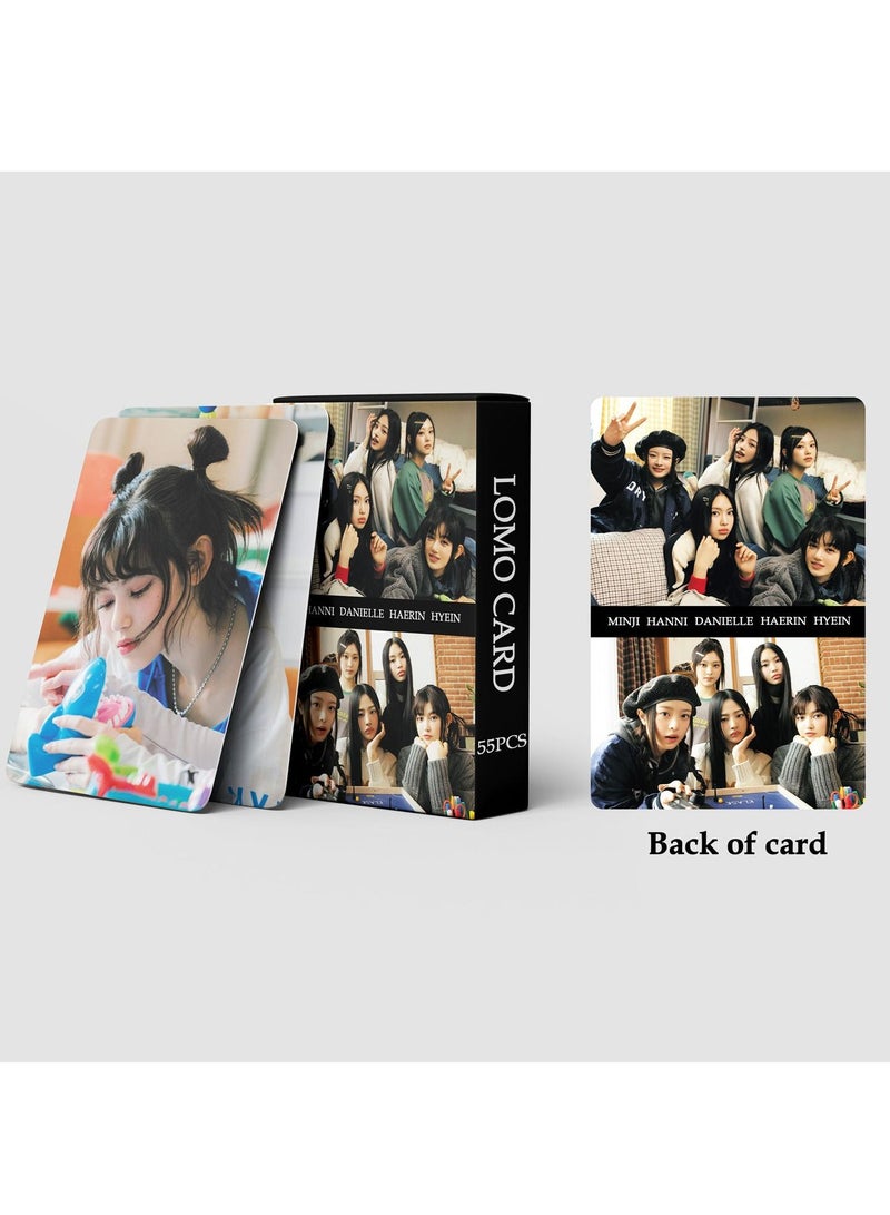 55Pcs New Jeans Photo Card MINJI HANNI DANIELLE HAERIN Lomo Card