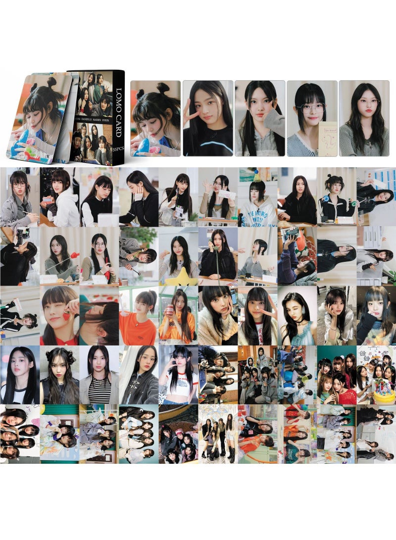 55Pcs New Jeans Photo Card MINJI HANNI DANIELLE HAERIN Lomo Card