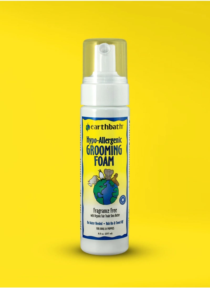 earthbath Hypo Allergenic Fragrance Free Waterless Grooming Foam for Dogs And Puppies 237ml  - Image 1