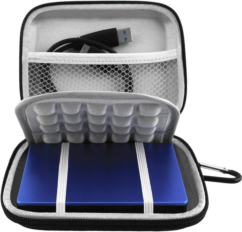 Lacdo Hard Drive Carrying Case for Seagate Portable/Seagate One Touch/Game Drive for PS5 / Ultra Touch Portable External Hard Drive HDD 1TB 2TB 4TB 5TB USB 3.0 Shockproof Travel Bag, Black - Image 1