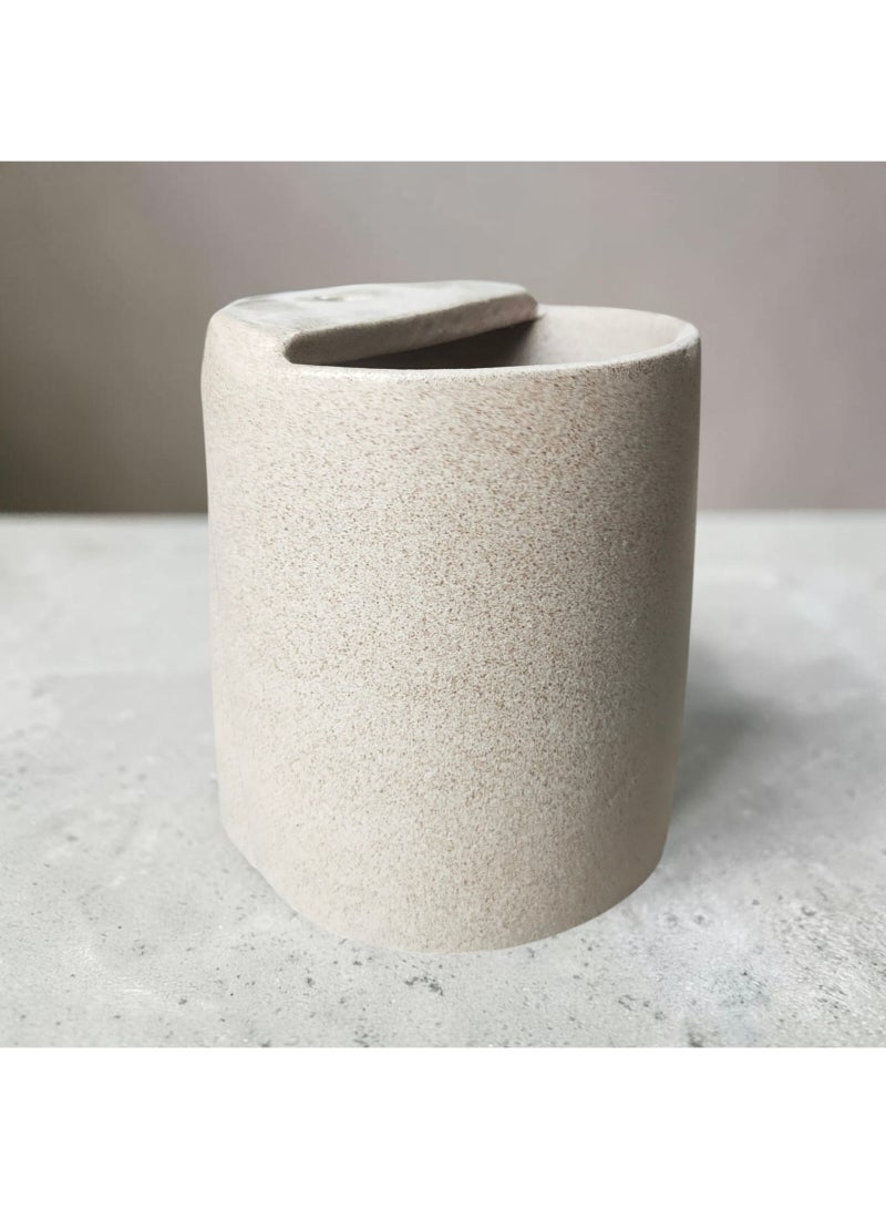 color zone pottery A distinctive and uniquely designed 200ml iced coffee mug; microwave-safe and handcrafted from pottery and ceramic. - Image 2