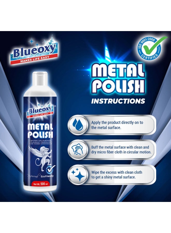 BLUEOXY Metal Polish Gel | Cleans, Polish & Shines for All Metal Surfaces | Chrome Metal Cleaner - Image 3