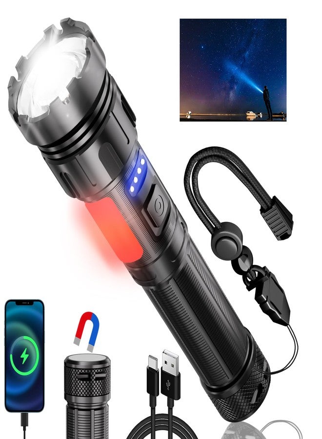 Skywolfeye Led Flashlight Super Bright Flashlights Rechargeable High Lumens Torch 5 Modes Zoomable Waterproof for Camping Kids Adults Outdoor Hiking Emergency (L377-1pack) - Image 1