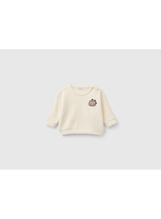 UNITED COLORS OF BENETTON Warm Cotton Sweater With Inlay - Image 1