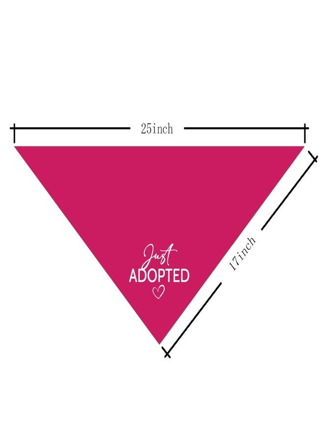 ZPPRJF Just Adopted Dog Bandana, Hot Pink Dog Bandana, Funny Cute Pet Bandanas, Pet Triangle Scarf, Gift for Dogs Lover, Pets Bandana for Small Medium Large Dogs - Image 4