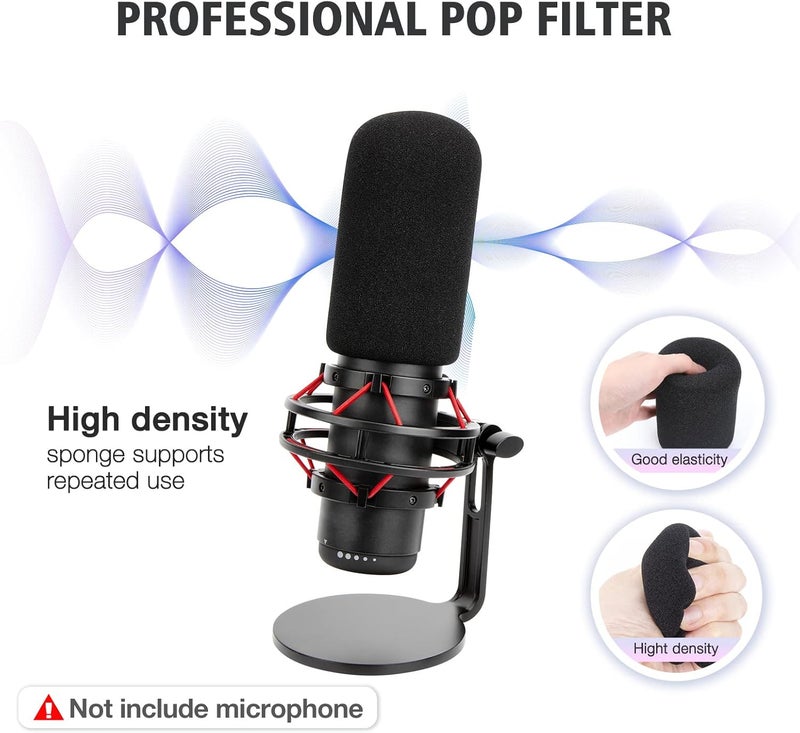 SUNMON For HyperX QuadCast S White Boom Arm - White Mic Arm Compatible with Hyper x QuadCast, Microphone Boom Arm with Pop Filter, Improve Sound Quality, Mic Boom Arm for Hyperx QuadCast by - Image 3