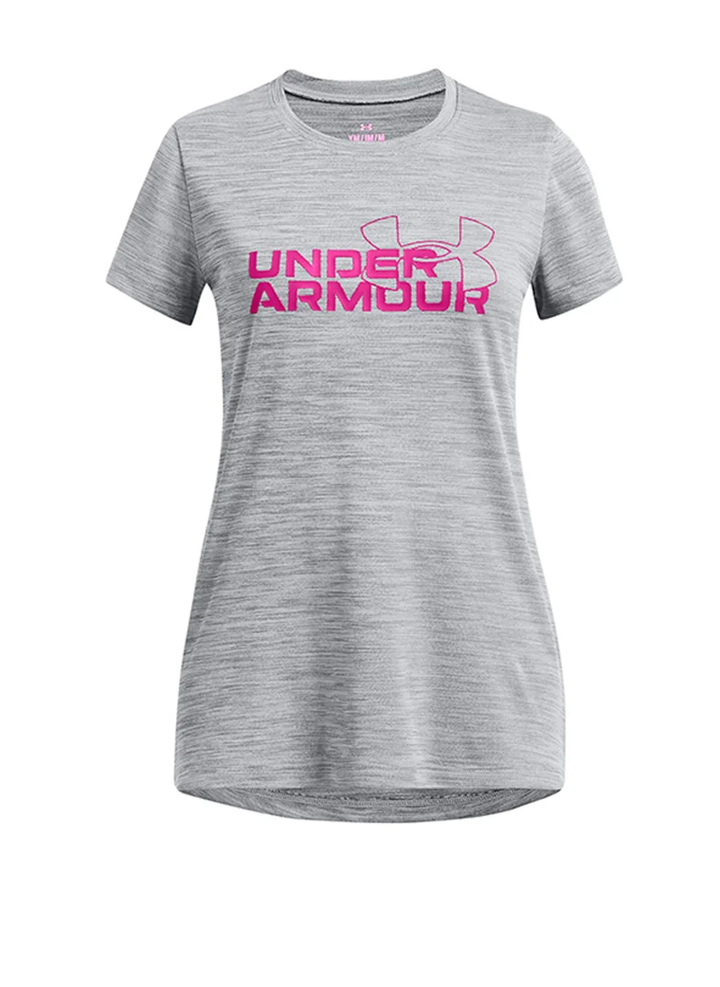 UNDER ARMOUR Girls' Tech Twist Logo T-shirt