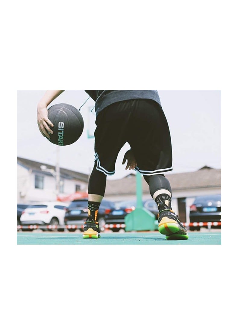 SYOSI Basketball Socks Outdoor Athletic Crew Socks Thick Compression Long Running Sports Socks for Men  Women 4 Pack - Image 2