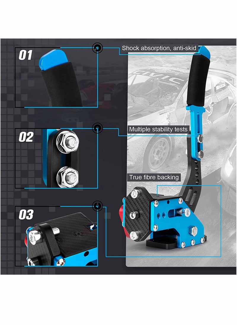 Chulovs - 64 Bit Sim Handbrake for PC Windows Racing Games USB Handbrake for G25 G27 G29 G920 G923 for Thrustmaster T500 T300 with Handle Grip USB Cable - Image 1