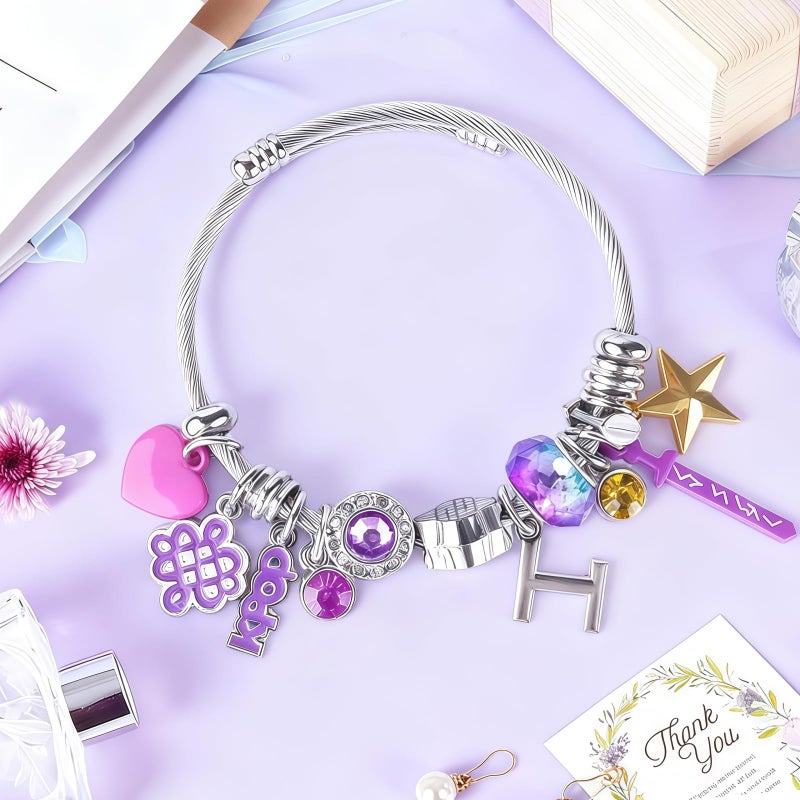 BEMKWG KPop Jewelry Bracelet K Pop Merch Charms Braclet Stuff Items Matching Accessories Demon Hunters Bangle, Gift for Women, Korea for Fans - Image 4