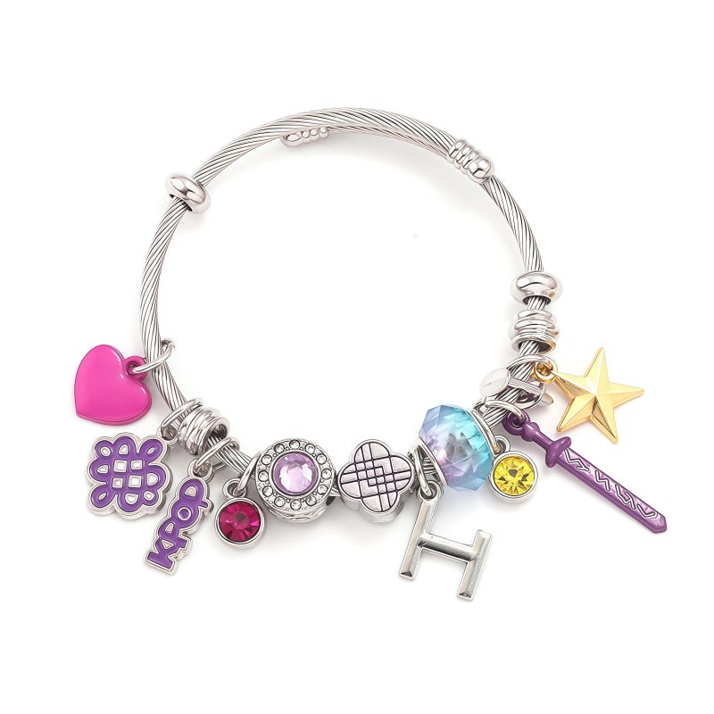 BEMKWG KPop Jewelry Bracelet K Pop Merch Charms Braclet Stuff Items Matching Accessories Demon Hunters Bangle, Gift for Women, Korea for Fans - Image 1