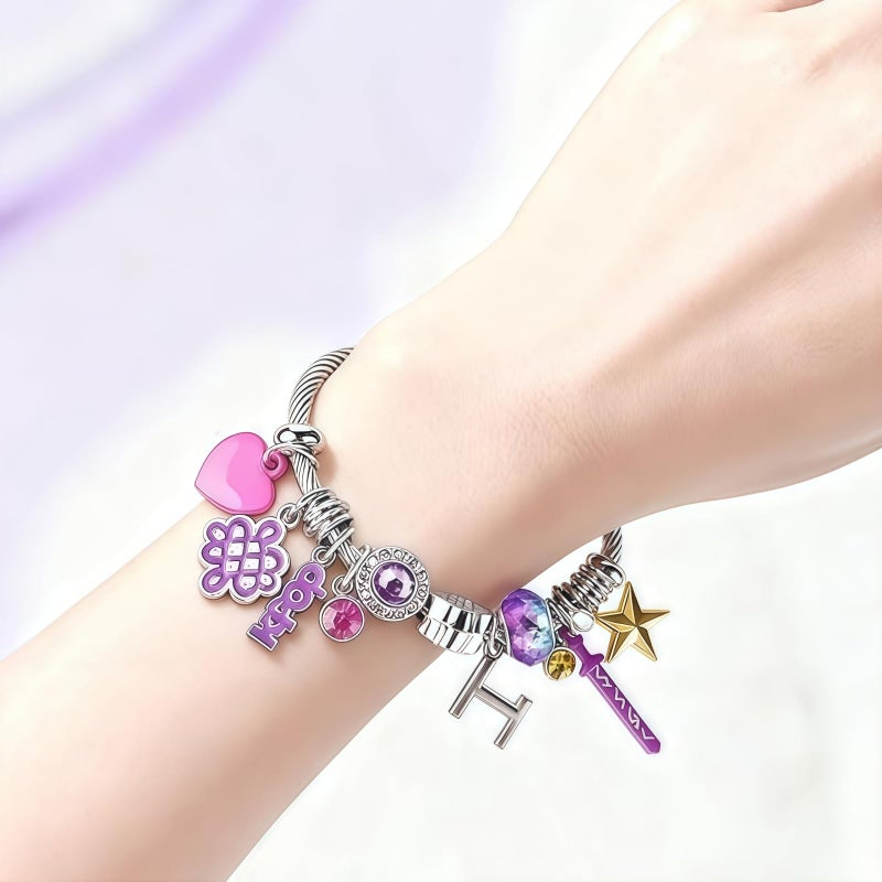 BEMKWG KPop Jewelry Bracelet K Pop Merch Charms Braclet Stuff Items Matching Accessories Demon Hunters Bangle, Gift for Women, Korea for Fans - Image 5