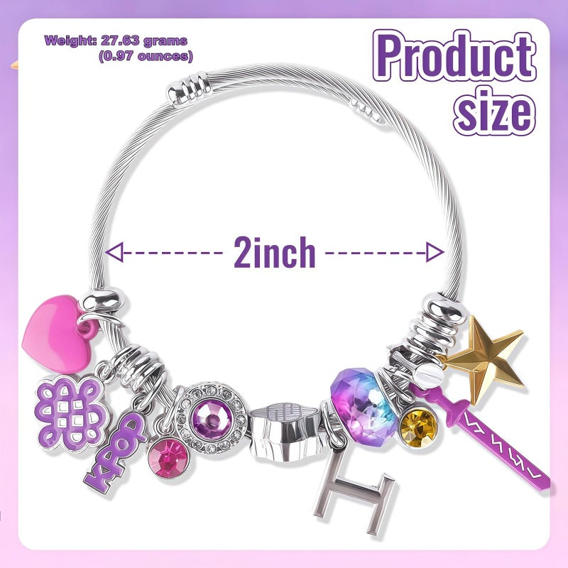 BEMKWG KPop Jewelry Bracelet K Pop Merch Charms Braclet Stuff Items Matching Accessories Demon Hunters Bangle, Gift for Women, Korea for Fans - Image 2