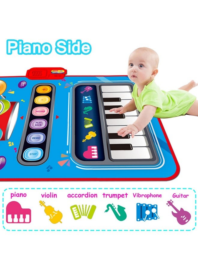 HONGID Baby Toys For 1 Year Oldbaby Musical Mat Toddler Toys Age 123 In 1 Piano Drum Babies Play Mat Baby Music Toy 1218 Months Babies Birthday Gifts For 1 2 3 Year Old Boys Girls - Image 2