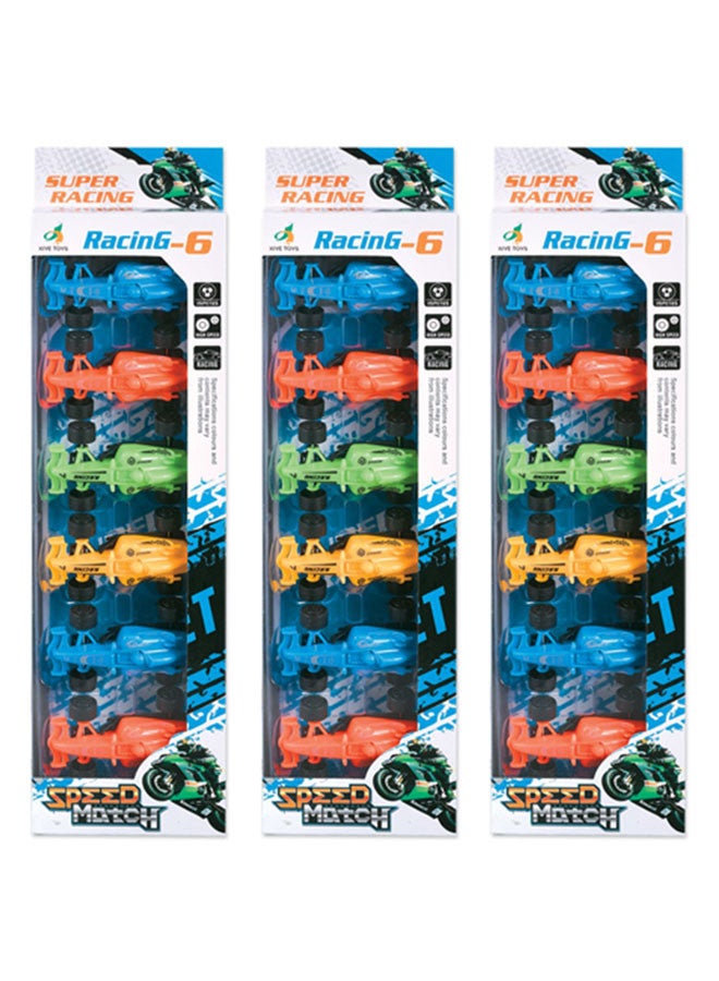 Toyland مجموعة من 3 قطع من سيارات سباق السرعة الفائقة القابلة للسحب للخلف