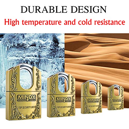 Mindy 3 Keys 40mm Heavy Duty Warehouse Shrouded Hardened Keyed Padlock Top Security Lock - Image 4