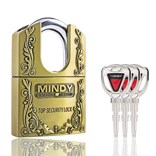 Mindy 3 Keys 40mm Heavy Duty Warehouse Shrouded Hardened Keyed Padlock Top Security Lock - Image 1