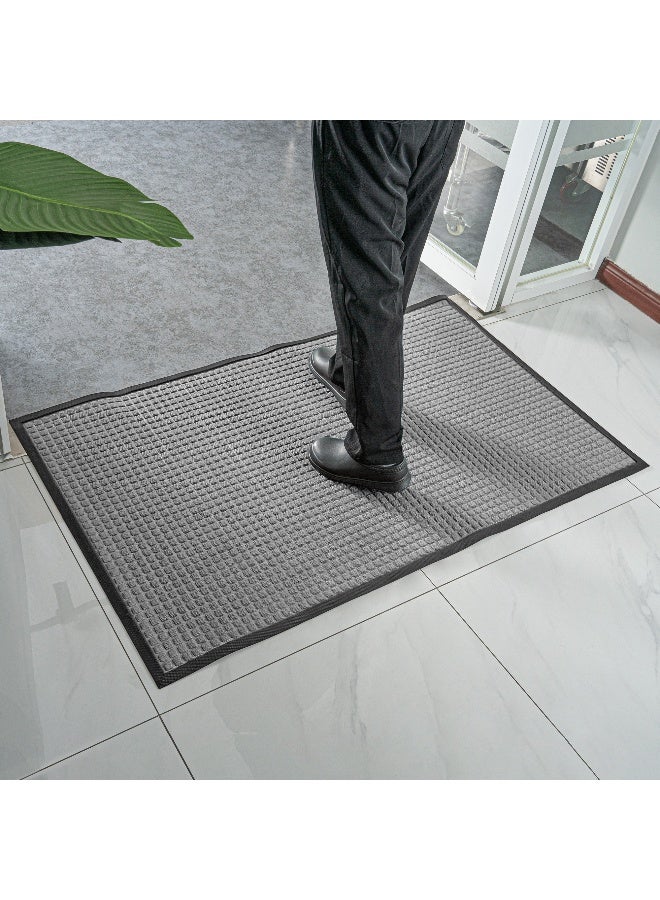 Restaurantware Comfy Feet 60 x 36 Inch Floor Mat, 1 Waffle Outdoor Floor Mat - No-Slip, No-Skid Backing, Gray Polypropylene Entrance Mat, Does Not Get Stain, heavy-duty - Image 5