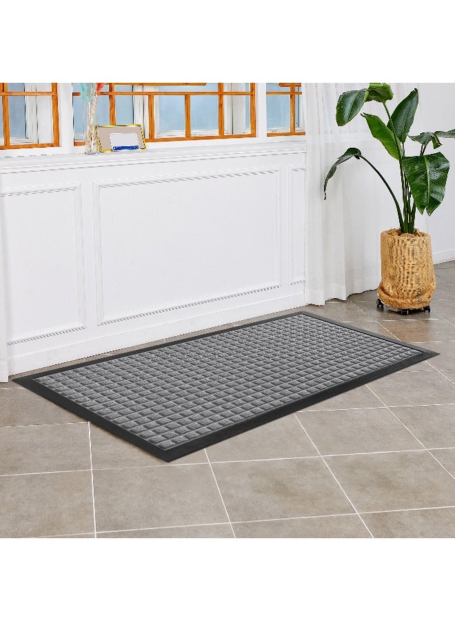 Restaurantware Comfy Feet 60 x 36 Inch Floor Mat, 1 Waffle Outdoor Floor Mat - No-Slip, No-Skid Backing, Gray Polypropylene Entrance Mat, Does Not Get Stain, heavy-duty - Image 3