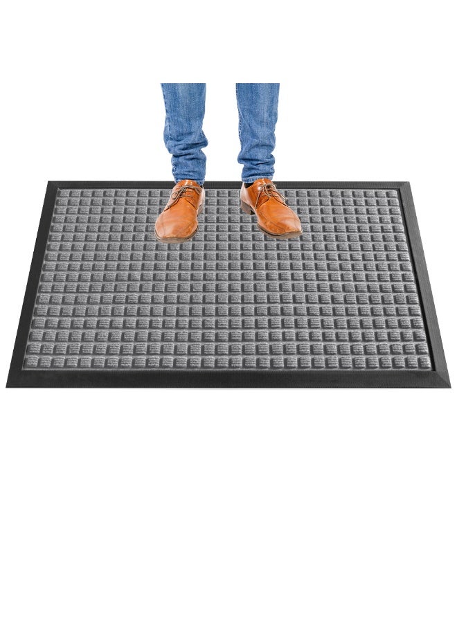 Restaurantware Comfy Feet 60 x 36 Inch Floor Mat, 1 Waffle Outdoor Floor Mat - No-Slip, No-Skid Backing, Gray Polypropylene Entrance Mat, Does Not Get Stain, heavy-duty - Image 2