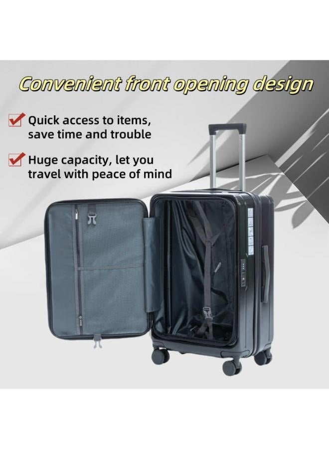 28inch Expandable Large-capacity Convenient Multi-functional Anti-theft Luggage with 360 degree Wheels Silent with TSA lock - Image 3