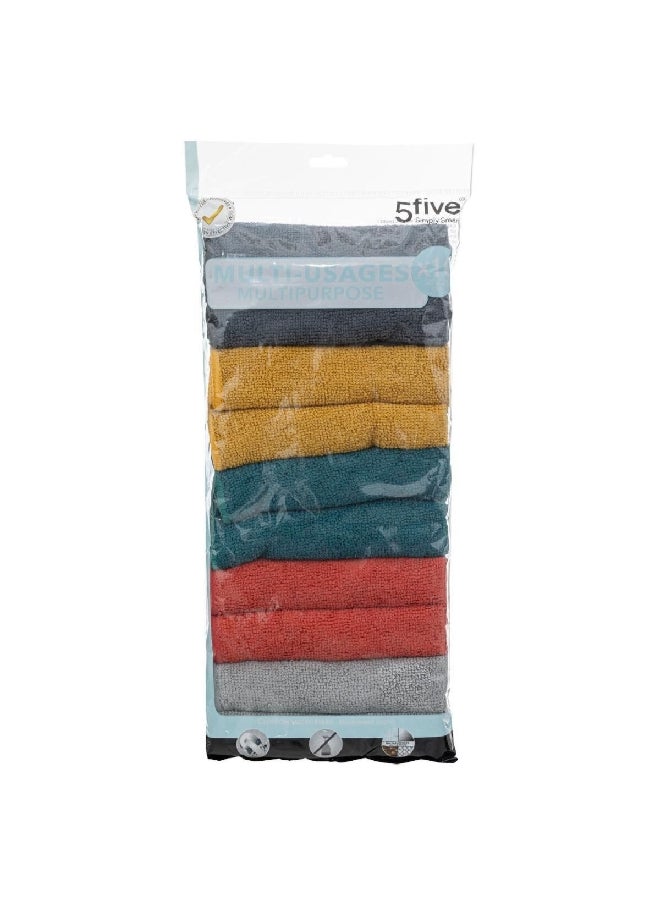 Five Simply Smart 10-Piece Multi Purpose Microfiber Dish Cloth Set Multicolour 30 x 30 cm 133610 - Image 1
