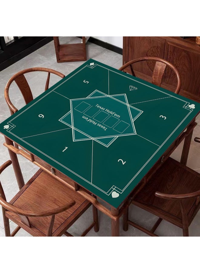 Square Round Texas Hold'em Tablecloth Special Table Mat For Chess And Card Room Playing-Color:Diatom Mud 120*120cm-Pattern:FH-1010  - Image 1