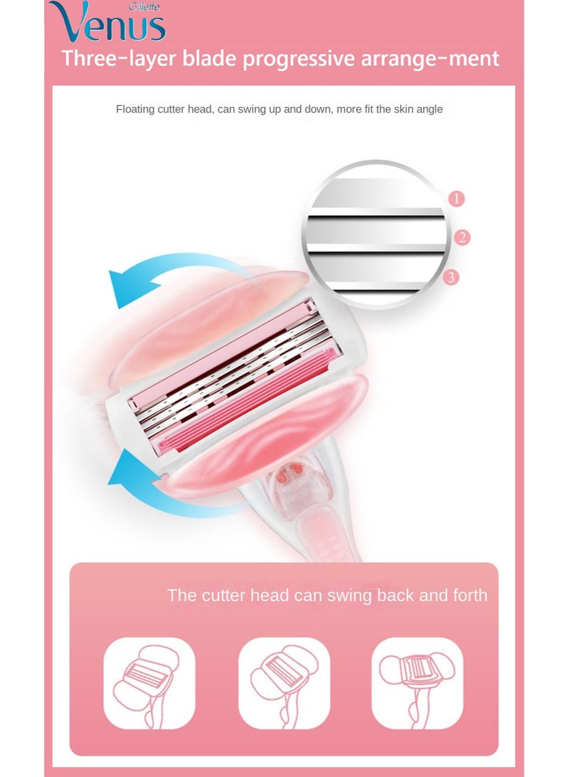 شفرات حلاقة جيليت فينوس كومفورت جلايد وايت تي للنساء، عبوة من 3 قطع - Image 5