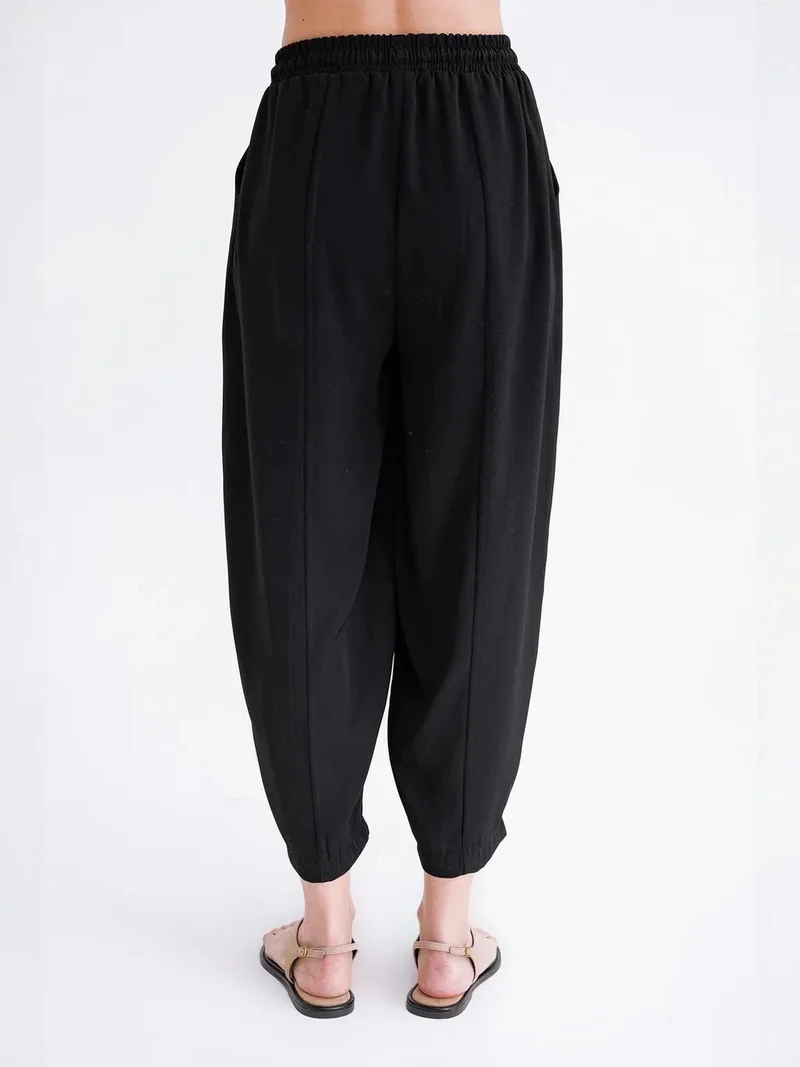 Mixray Black Mixray Salwar Fit Drawstring Pants for Women | Best Price UAE