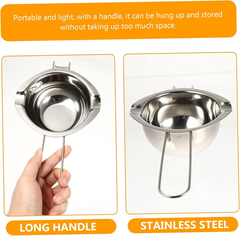 DOITOOL Long Handle Melting Pot for Soap Making Double Boiler for DIY Candle and Soap Safe Heat Resistant Wax Container for Crafting and - Image 2