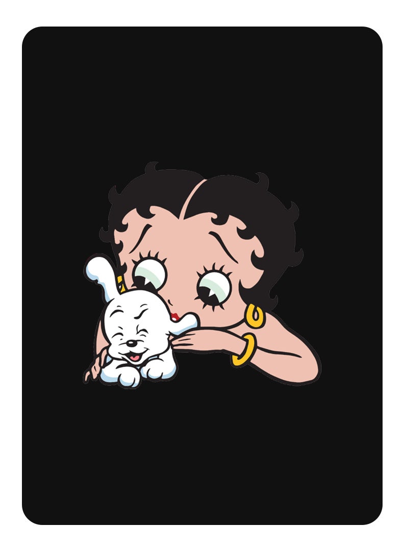 Theodor Protective Flip Case For Apple iPad Mini 6 With Trifold Stand Auto Wake Sleep Shockproof Cover Betty Boop with dog - Image 1