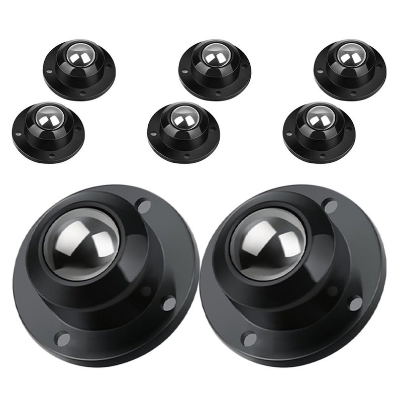 8Pcs 45X45Mm Mini Swivel Caster Wheels Steel Ball Bearing Adhesive Base Quiet Rollers - Image 2