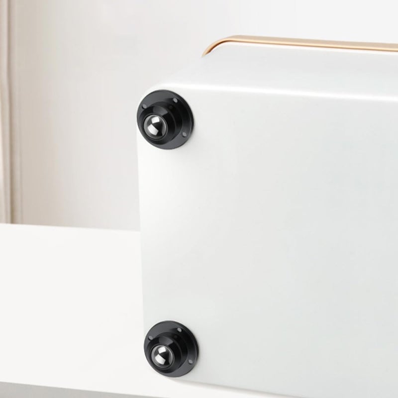 8Pcs 45X45Mm Mini Swivel Caster Wheels Steel Ball Bearing Adhesive Base Quiet Rollers - Image 4