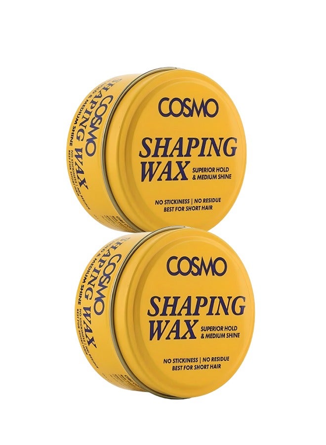 COSMO 2 Pieces Shaping Wax Superior Hold And Medium Shine No Stickiness No Residue Best For Short Hair  - Image 1